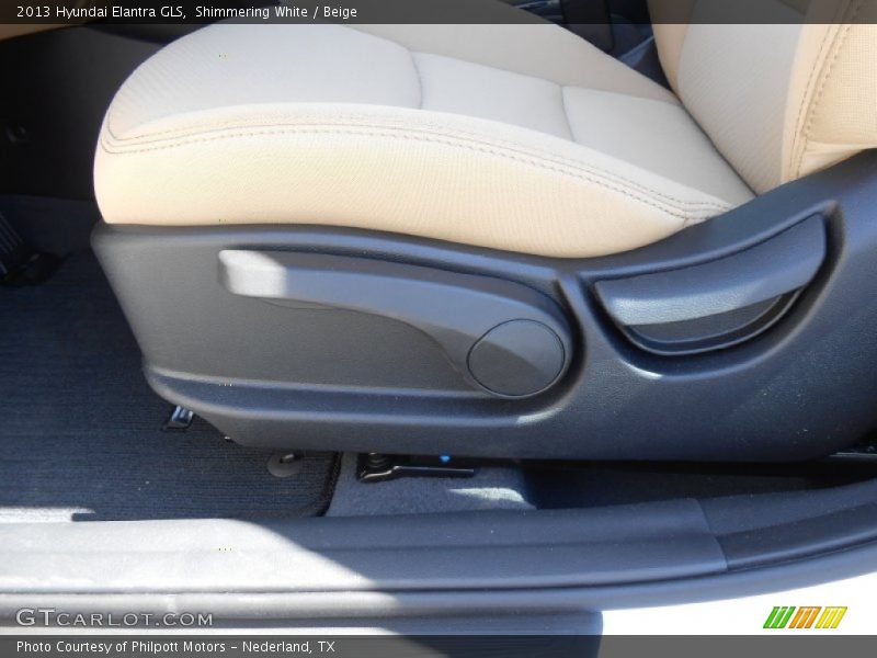 Shimmering White / Beige 2013 Hyundai Elantra GLS