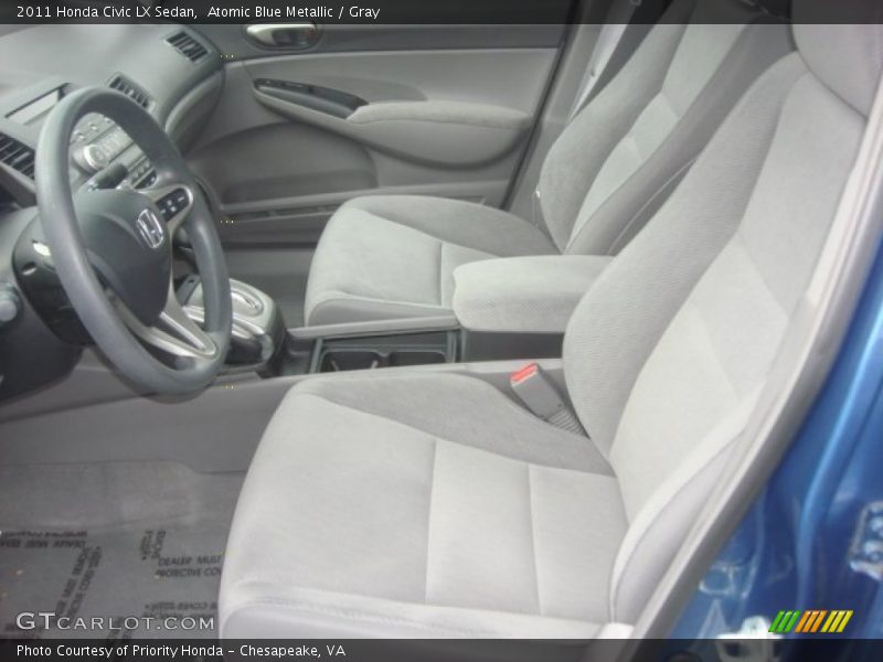 Atomic Blue Metallic / Gray 2011 Honda Civic LX Sedan