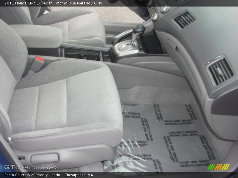 Atomic Blue Metallic / Gray 2011 Honda Civic LX Sedan