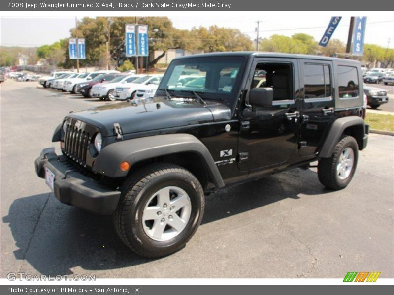 Black / Dark Slate Gray/Med Slate Gray 2008 Jeep Wrangler Unlimited X 4x4