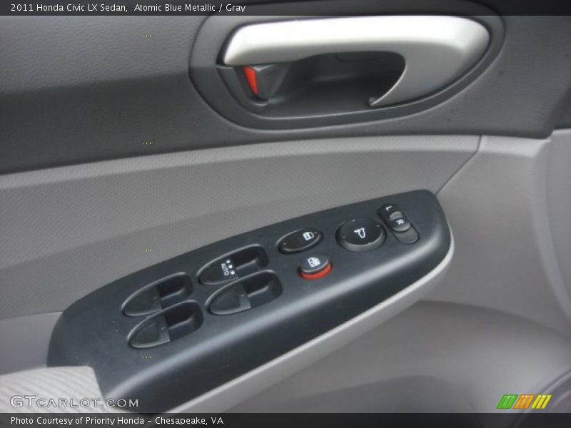 Atomic Blue Metallic / Gray 2011 Honda Civic LX Sedan