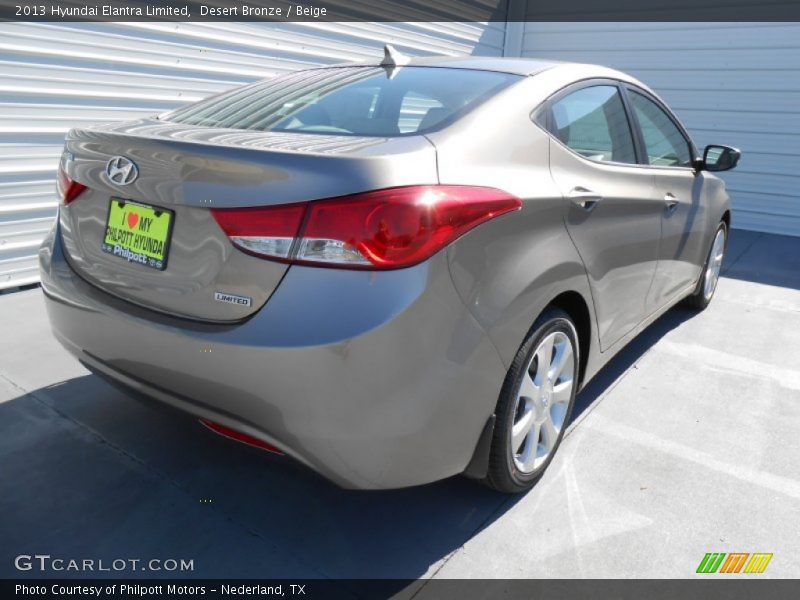 Desert Bronze / Beige 2013 Hyundai Elantra Limited