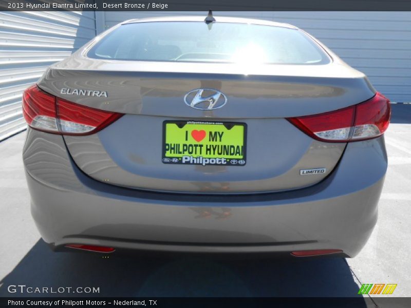 Desert Bronze / Beige 2013 Hyundai Elantra Limited