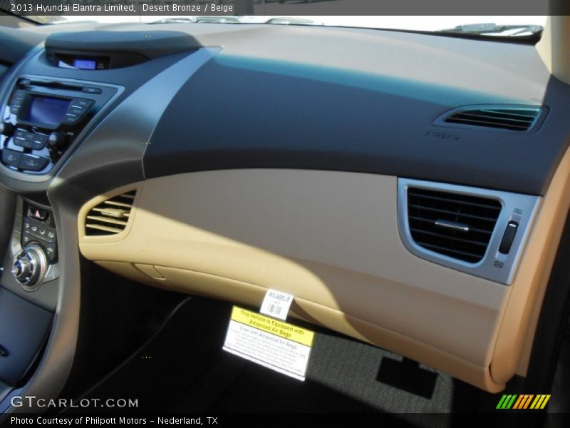 Desert Bronze / Beige 2013 Hyundai Elantra Limited