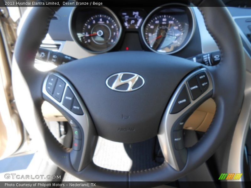 Desert Bronze / Beige 2013 Hyundai Elantra Limited