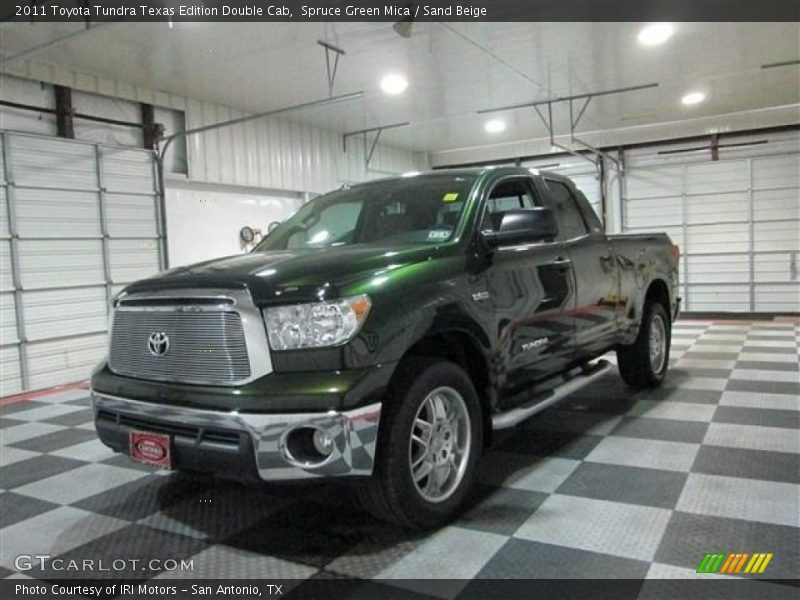Spruce Green Mica / Sand Beige 2011 Toyota Tundra Texas Edition Double Cab