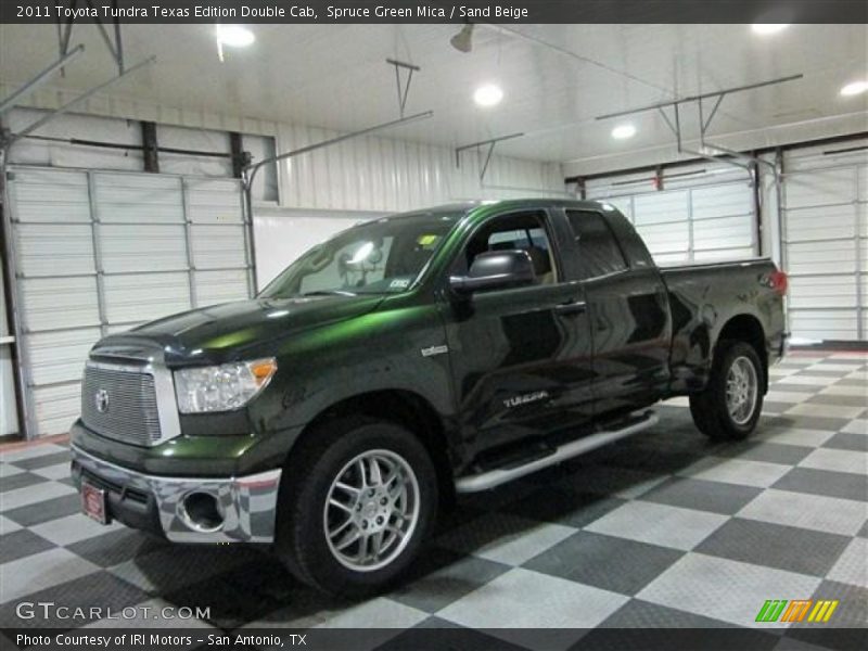 Spruce Green Mica / Sand Beige 2011 Toyota Tundra Texas Edition Double Cab