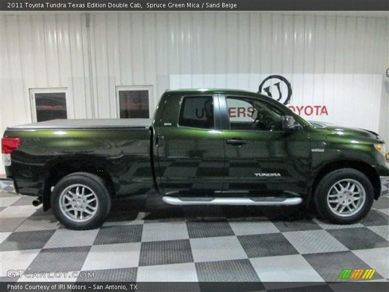 Spruce Green Mica / Sand Beige 2011 Toyota Tundra Texas Edition Double Cab