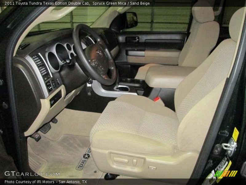 Spruce Green Mica / Sand Beige 2011 Toyota Tundra Texas Edition Double Cab