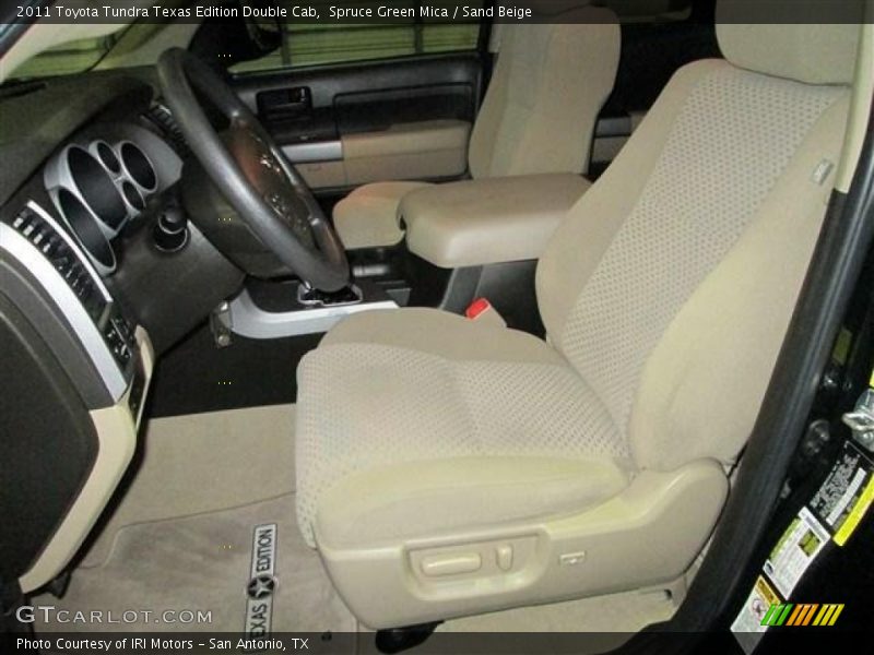 Spruce Green Mica / Sand Beige 2011 Toyota Tundra Texas Edition Double Cab