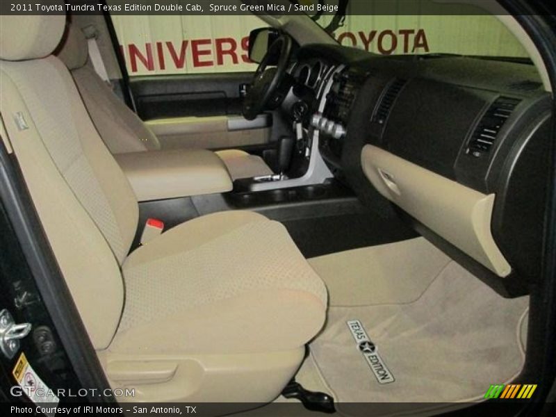 Spruce Green Mica / Sand Beige 2011 Toyota Tundra Texas Edition Double Cab