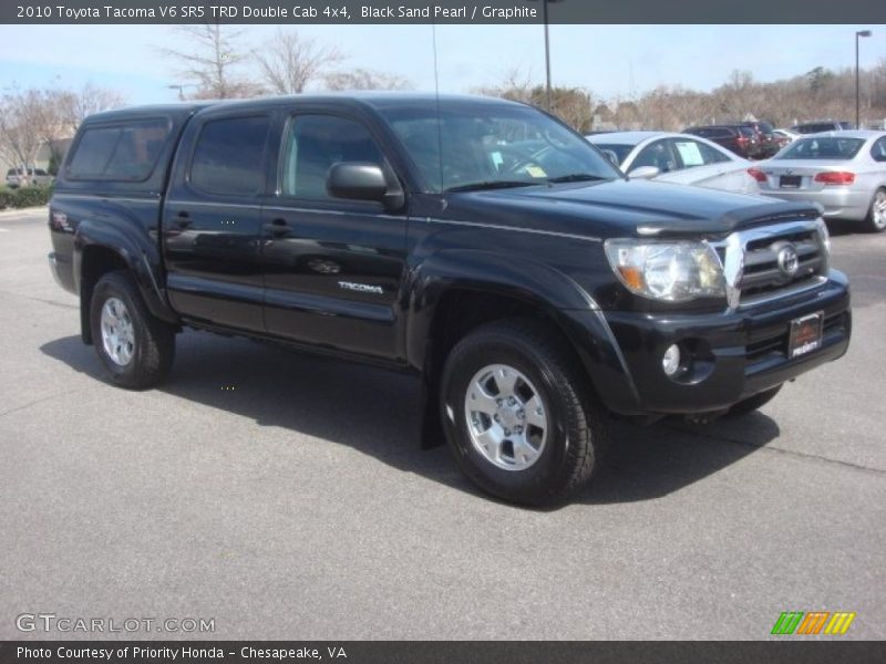 Black Sand Pearl / Graphite 2010 Toyota Tacoma V6 SR5 TRD Double Cab 4x4