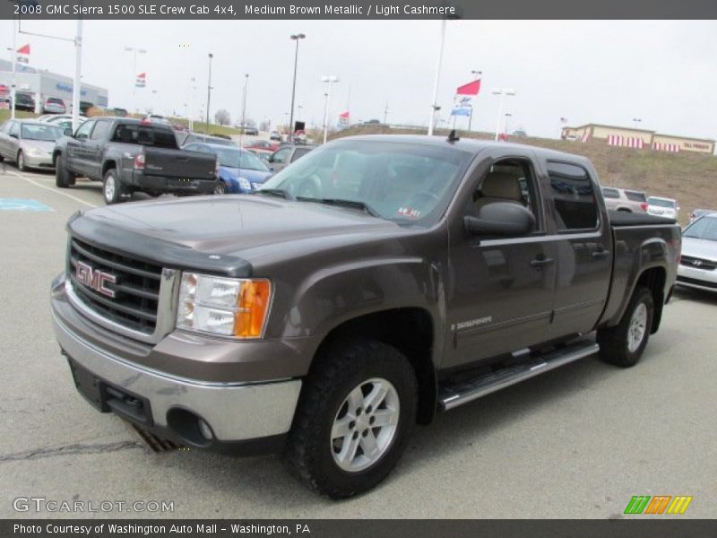 Medium Brown Metallic / Light Cashmere 2008 GMC Sierra 1500 SLE Crew Cab 4x4