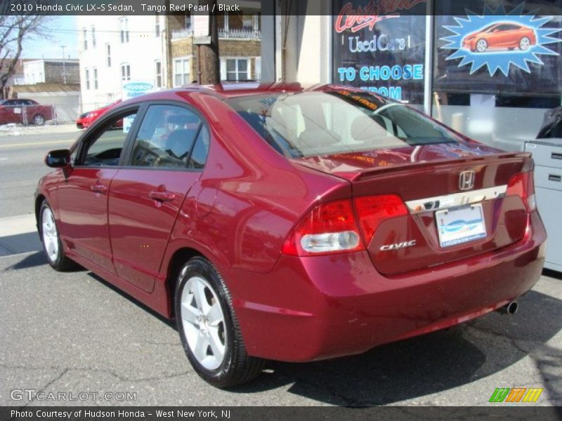 Tango Red Pearl / Black 2010 Honda Civic LX-S Sedan