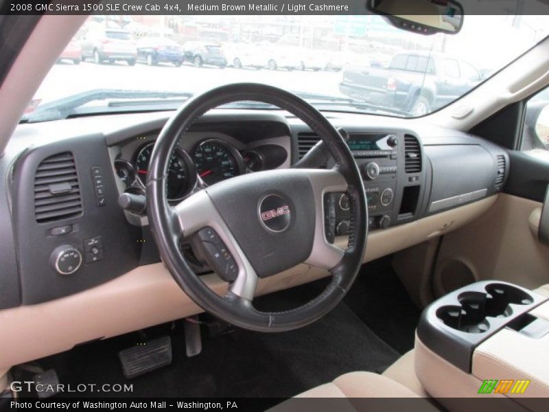 Medium Brown Metallic / Light Cashmere 2008 GMC Sierra 1500 SLE Crew Cab 4x4