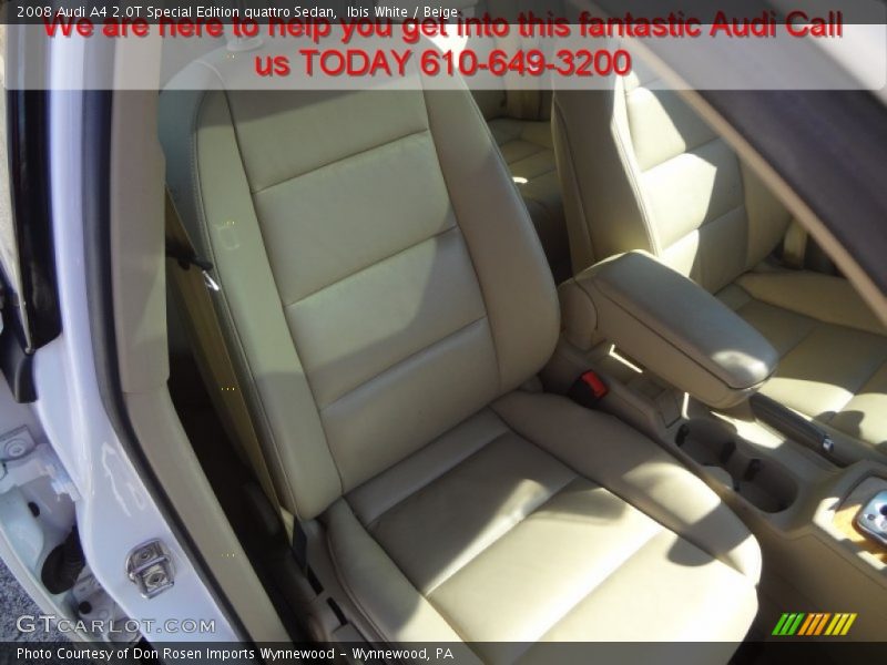 Ibis White / Beige 2008 Audi A4 2.0T Special Edition quattro Sedan