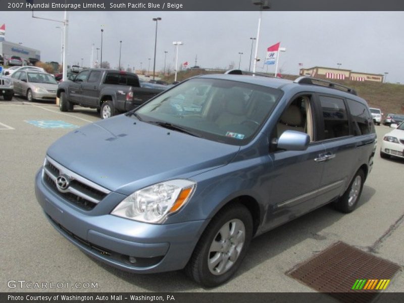 South Pacific Blue / Beige 2007 Hyundai Entourage Limited