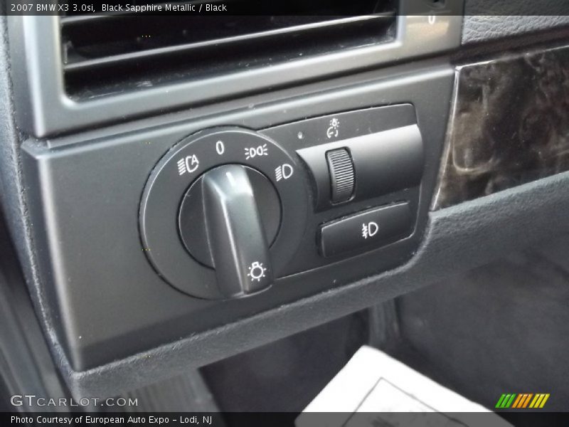 Black Sapphire Metallic / Black 2007 BMW X3 3.0si