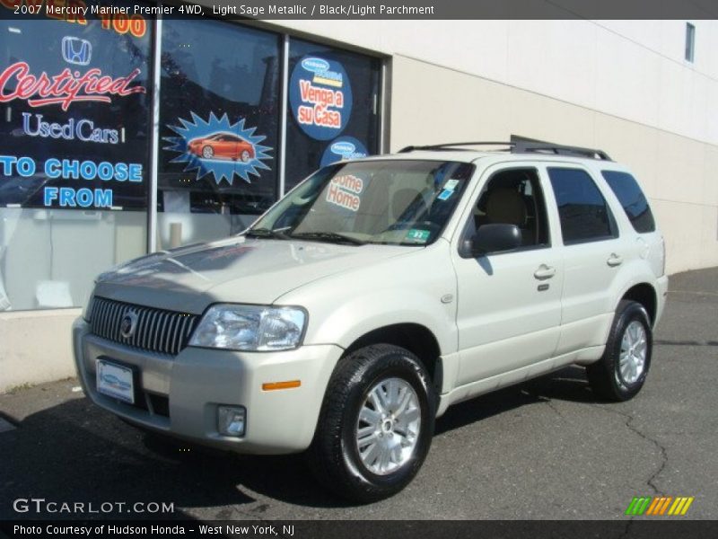 Light Sage Metallic / Black/Light Parchment 2007 Mercury Mariner Premier 4WD