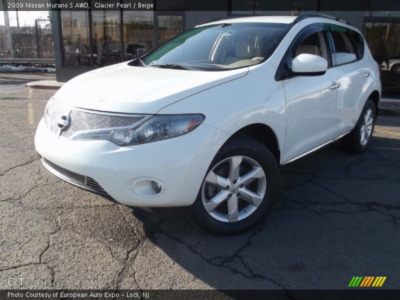 Glacier Pearl / Beige 2009 Nissan Murano S AWD