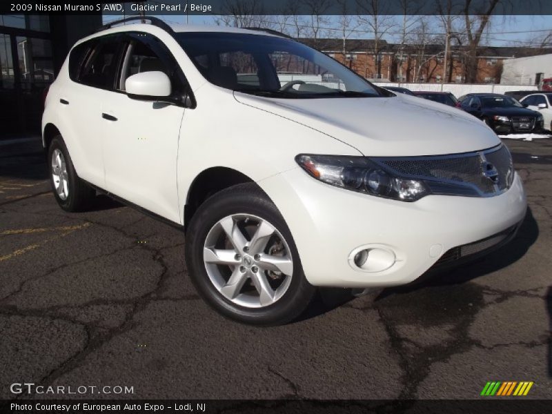 Glacier Pearl / Beige 2009 Nissan Murano S AWD