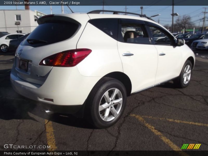 Glacier Pearl / Beige 2009 Nissan Murano S AWD