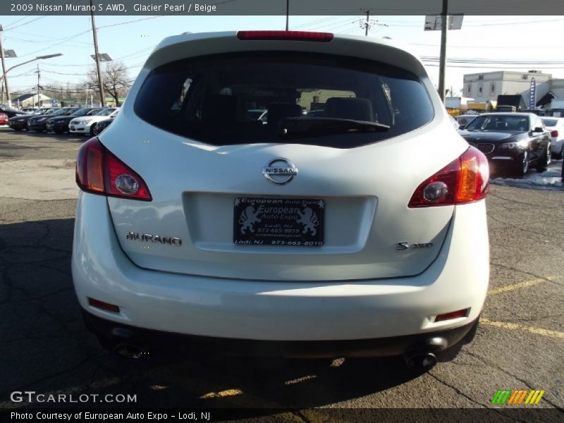 Glacier Pearl / Beige 2009 Nissan Murano S AWD