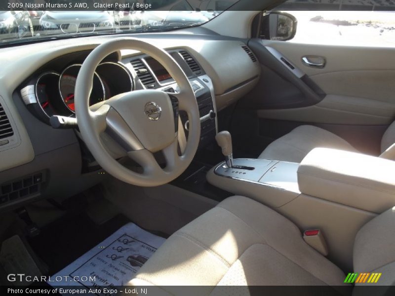 Glacier Pearl / Beige 2009 Nissan Murano S AWD
