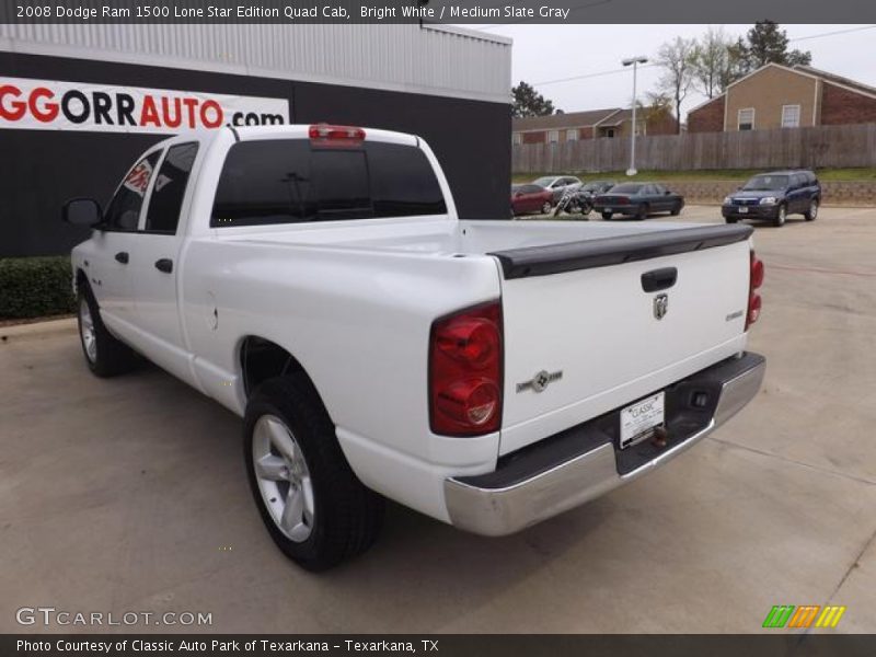 Bright White / Medium Slate Gray 2008 Dodge Ram 1500 Lone Star Edition Quad Cab