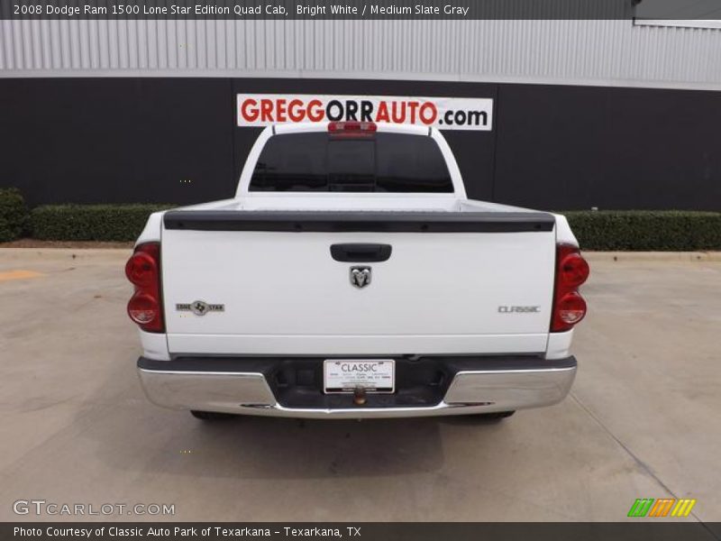 Bright White / Medium Slate Gray 2008 Dodge Ram 1500 Lone Star Edition Quad Cab