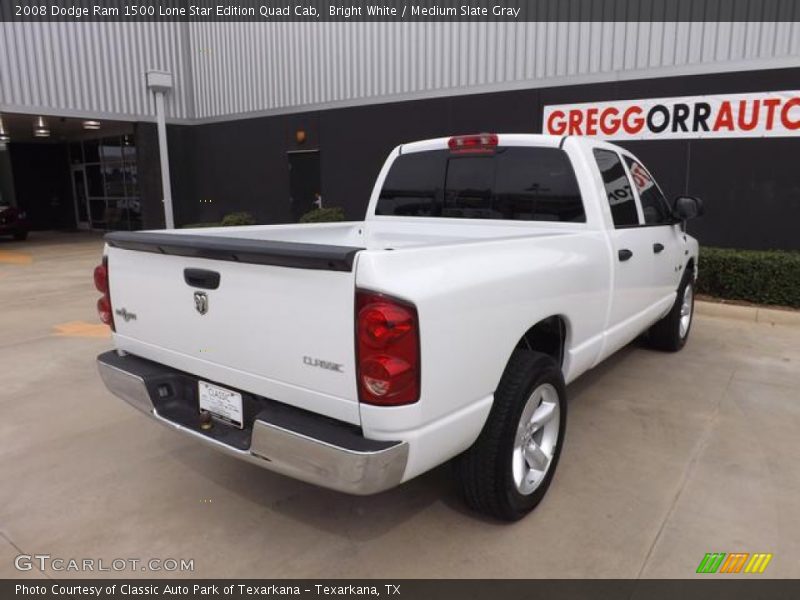 Bright White / Medium Slate Gray 2008 Dodge Ram 1500 Lone Star Edition Quad Cab