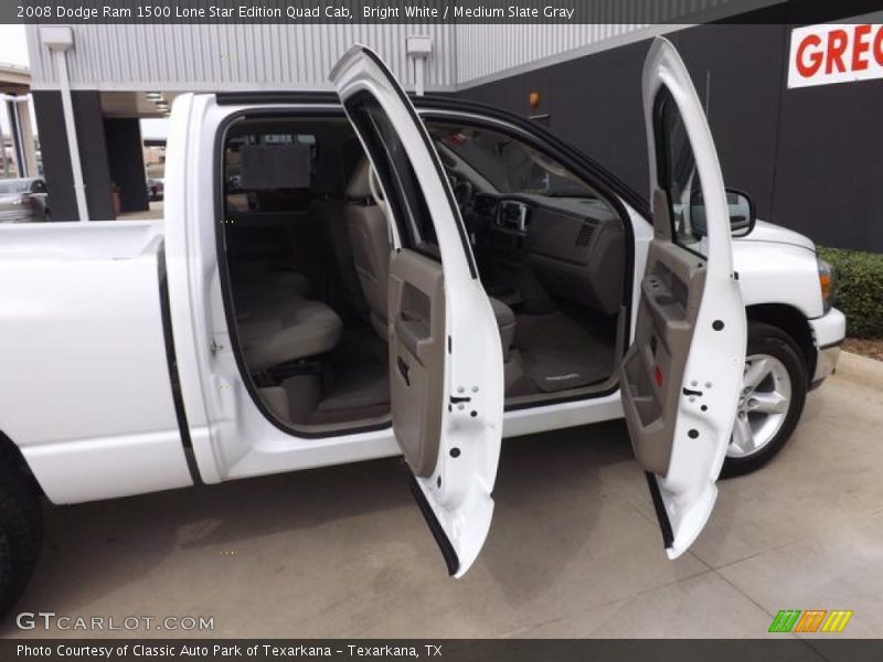 Bright White / Medium Slate Gray 2008 Dodge Ram 1500 Lone Star Edition Quad Cab