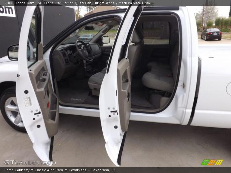 Bright White / Medium Slate Gray 2008 Dodge Ram 1500 Lone Star Edition Quad Cab