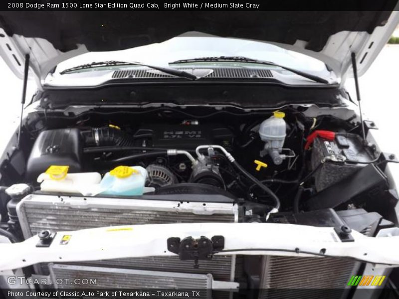 Bright White / Medium Slate Gray 2008 Dodge Ram 1500 Lone Star Edition Quad Cab