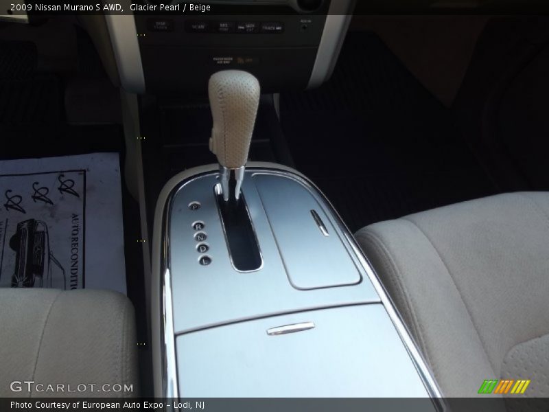 Glacier Pearl / Beige 2009 Nissan Murano S AWD
