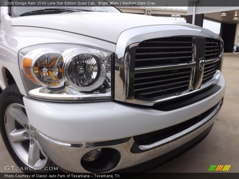 Bright White / Medium Slate Gray 2008 Dodge Ram 1500 Lone Star Edition Quad Cab