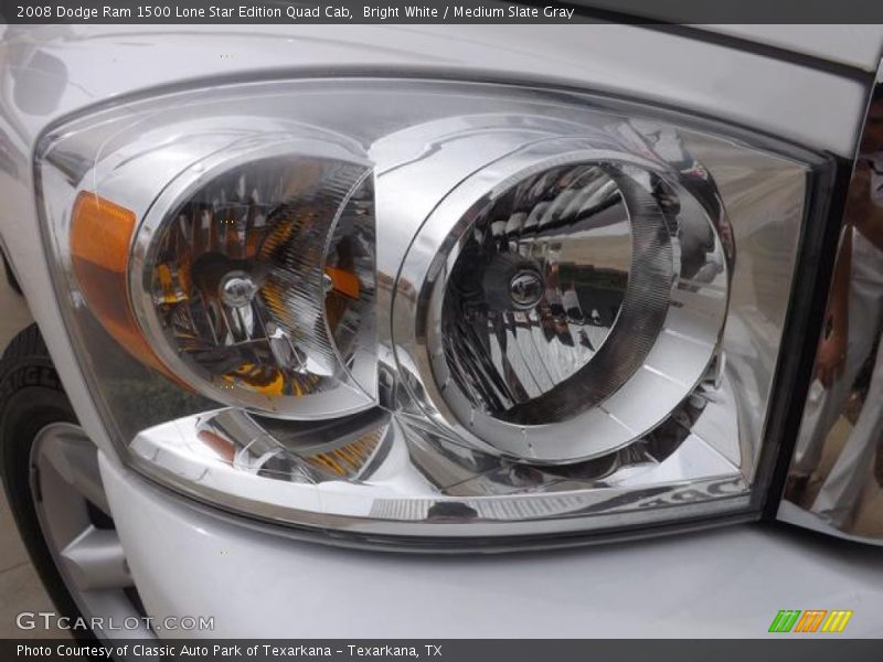 Bright White / Medium Slate Gray 2008 Dodge Ram 1500 Lone Star Edition Quad Cab