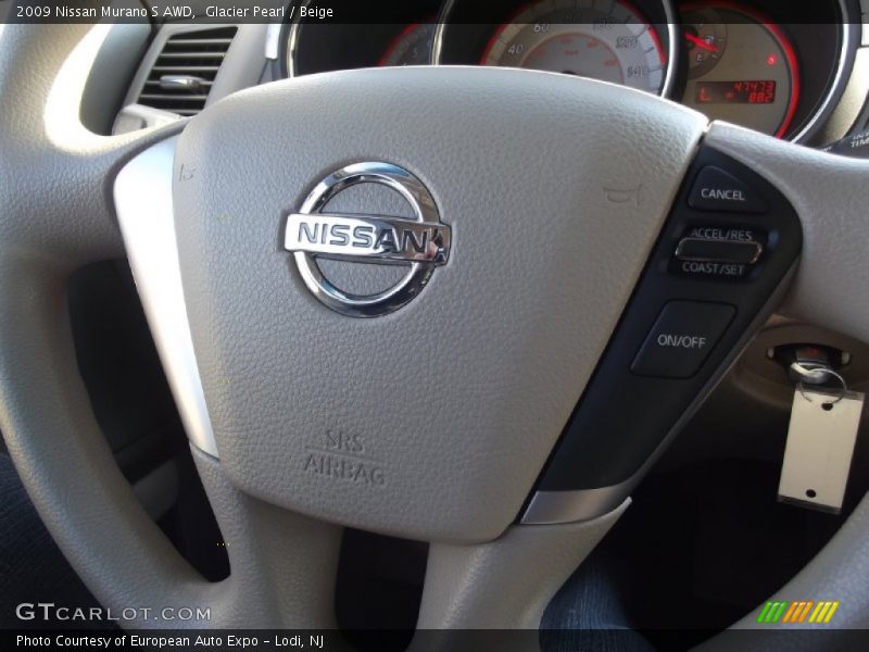 Glacier Pearl / Beige 2009 Nissan Murano S AWD
