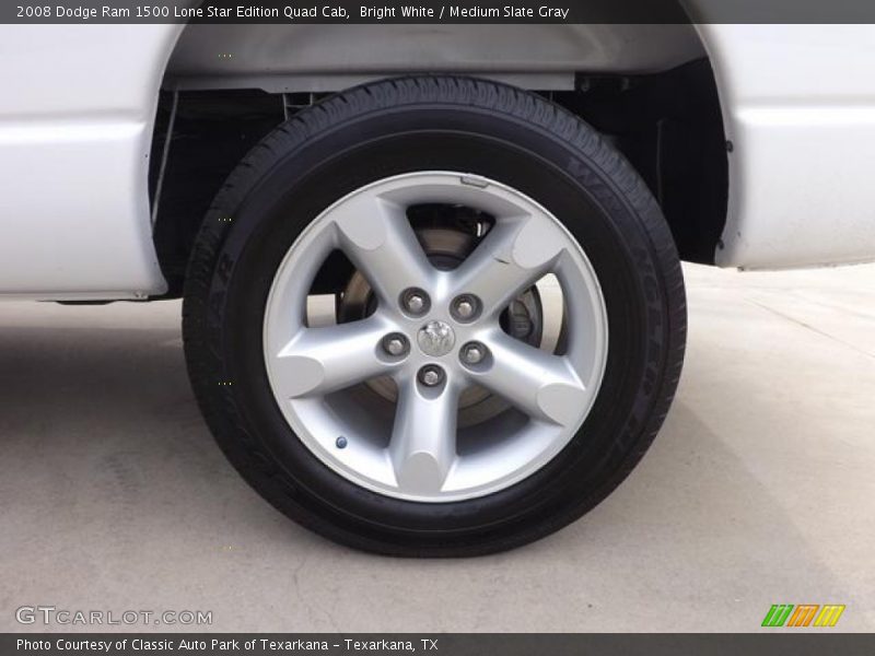 Bright White / Medium Slate Gray 2008 Dodge Ram 1500 Lone Star Edition Quad Cab
