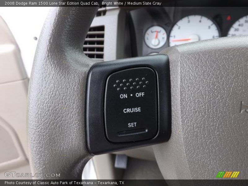 Bright White / Medium Slate Gray 2008 Dodge Ram 1500 Lone Star Edition Quad Cab