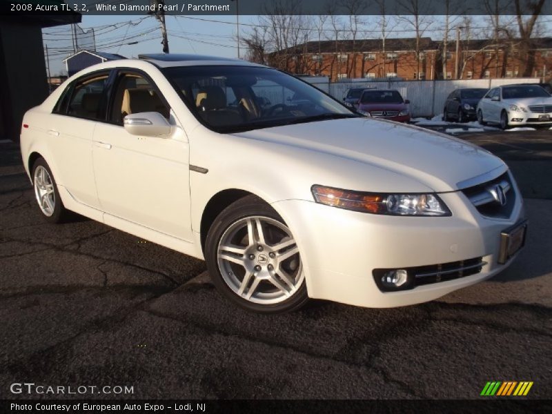 White Diamond Pearl / Parchment 2008 Acura TL 3.2