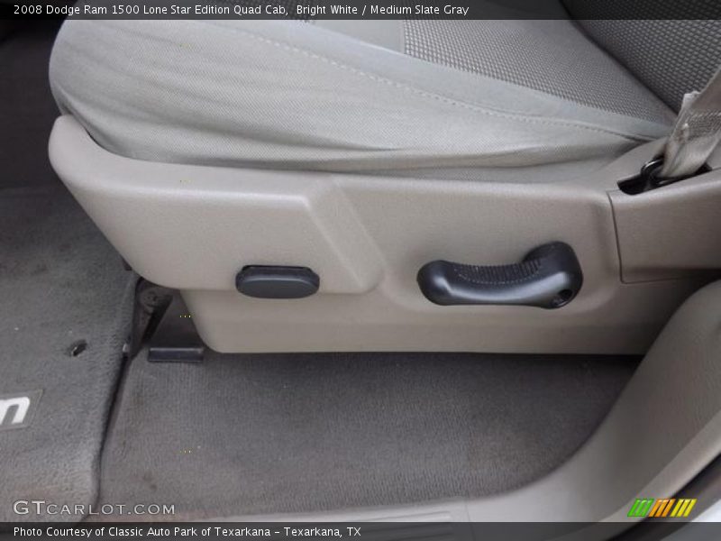 Bright White / Medium Slate Gray 2008 Dodge Ram 1500 Lone Star Edition Quad Cab