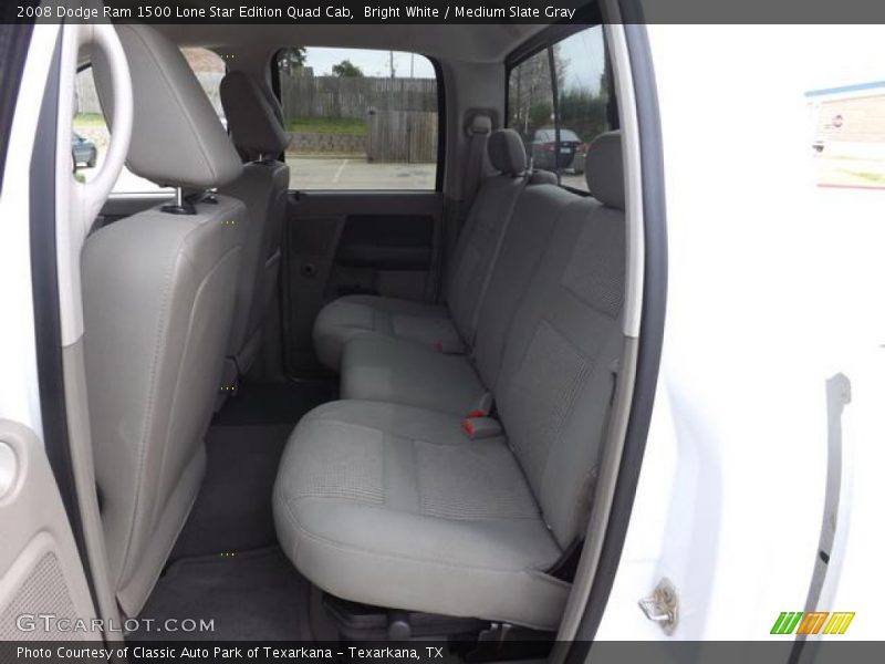 Bright White / Medium Slate Gray 2008 Dodge Ram 1500 Lone Star Edition Quad Cab