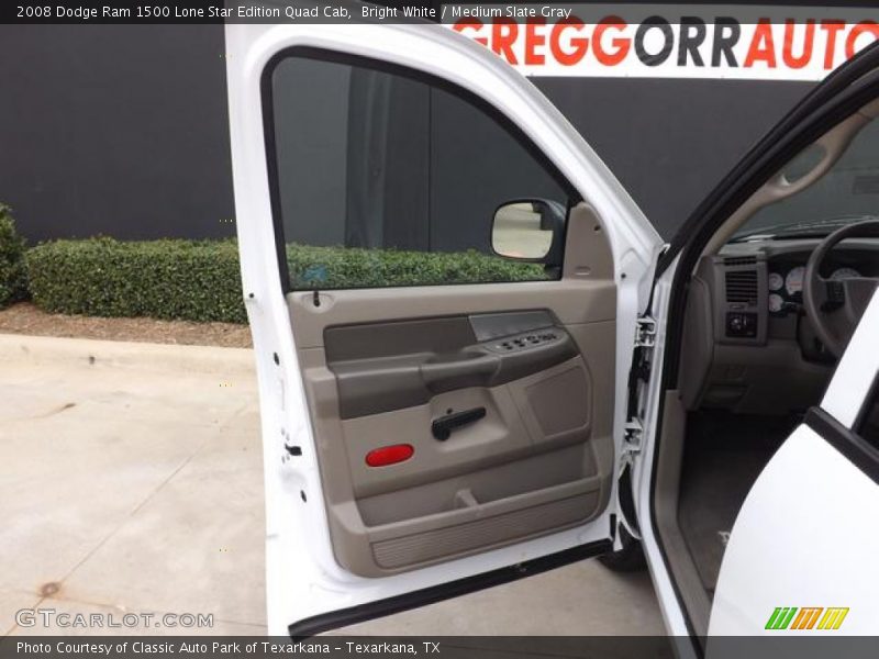 Bright White / Medium Slate Gray 2008 Dodge Ram 1500 Lone Star Edition Quad Cab