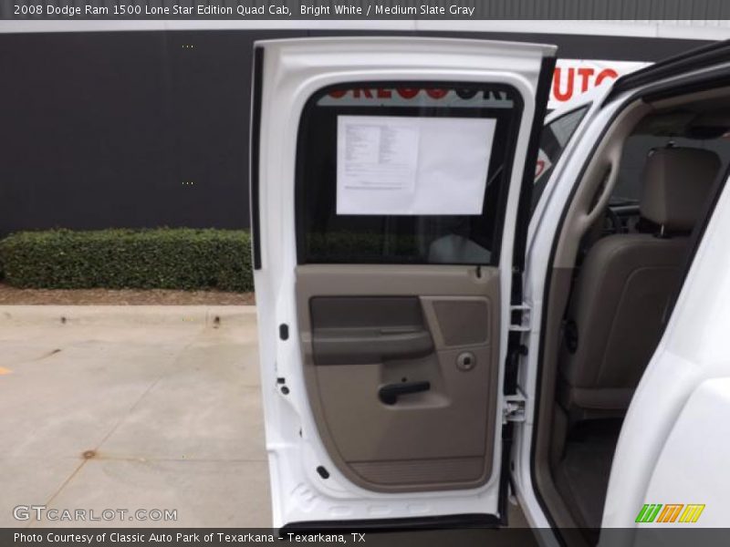 Bright White / Medium Slate Gray 2008 Dodge Ram 1500 Lone Star Edition Quad Cab