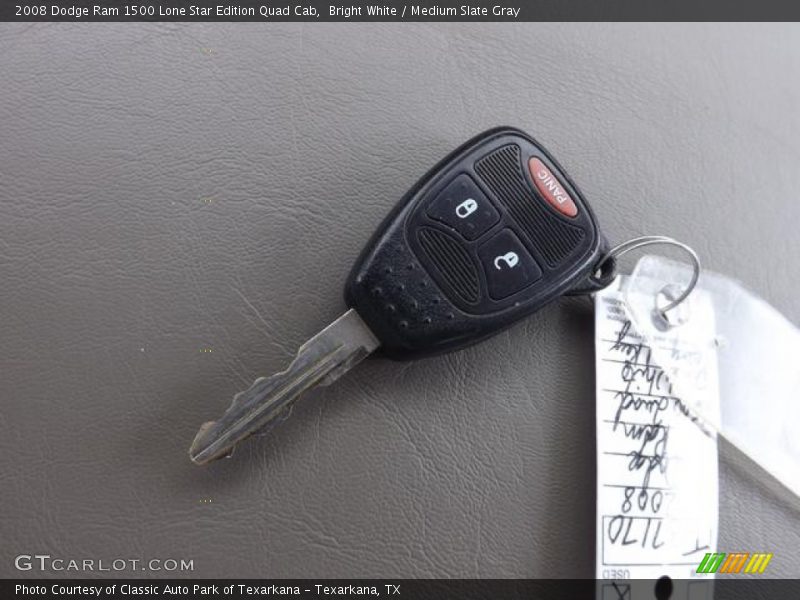 Bright White / Medium Slate Gray 2008 Dodge Ram 1500 Lone Star Edition Quad Cab