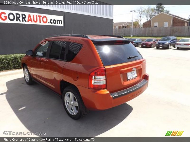 Sunburst Orange Pearl / Dark Slate Gray 2010 Jeep Compass Sport