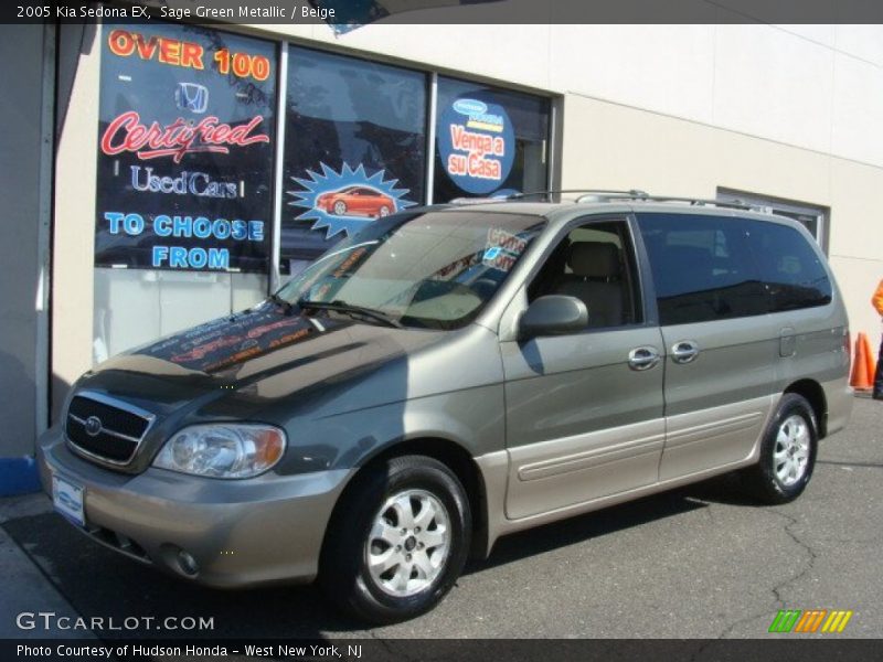 Sage Green Metallic / Beige 2005 Kia Sedona EX