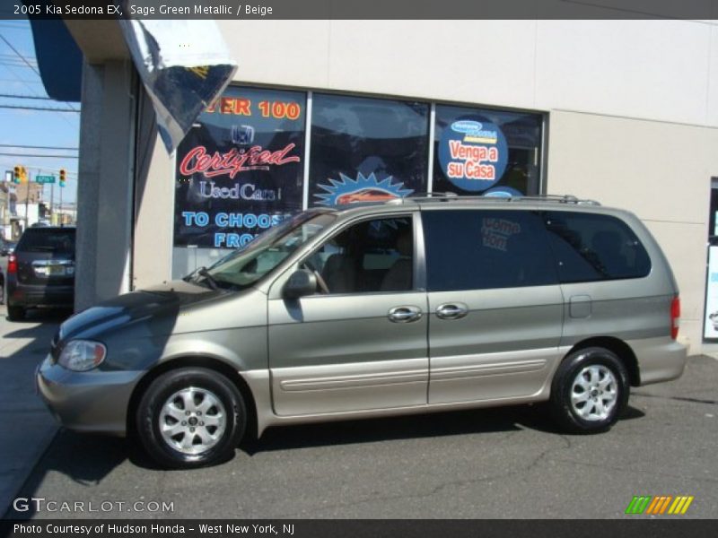 Sage Green Metallic / Beige 2005 Kia Sedona EX