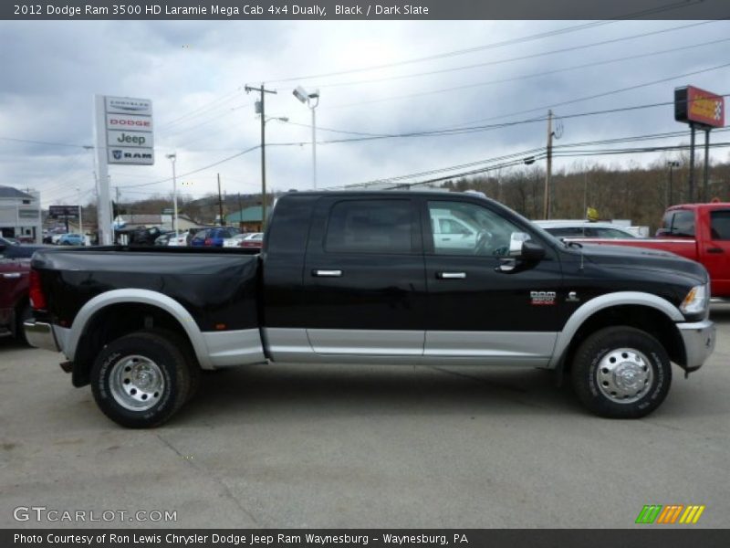 Black / Dark Slate 2012 Dodge Ram 3500 HD Laramie Mega Cab 4x4 Dually